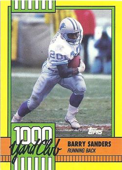 1990 Topps - 1000 Yard Club #3 Barry Sanders Front