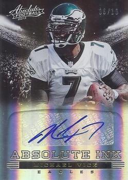 2013 Panini Absolute - Absolute Ink Spectrum Gold #34 Michael Vick Front