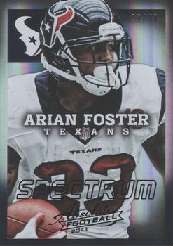 2013 Panini Absolute - Spectrum Black #42 Arian Foster Front