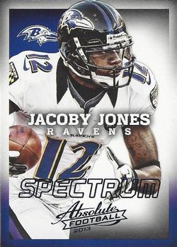 2013 Panini Absolute - Spectrum Blue #10 Jacoby Jones Front