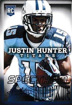 2013 Panini Absolute - Spectrum Blue #148 Justin Hunter Front