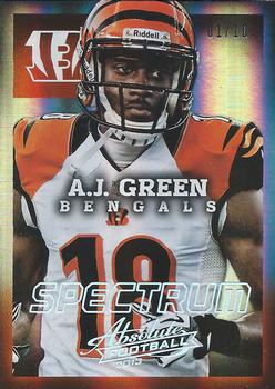 2013 Panini Absolute - Spectrum Platinum #22 A.J. Green Front