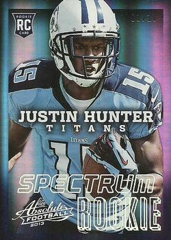 2013 Panini Absolute - Spectrum Platinum #148 Justin Hunter Front
