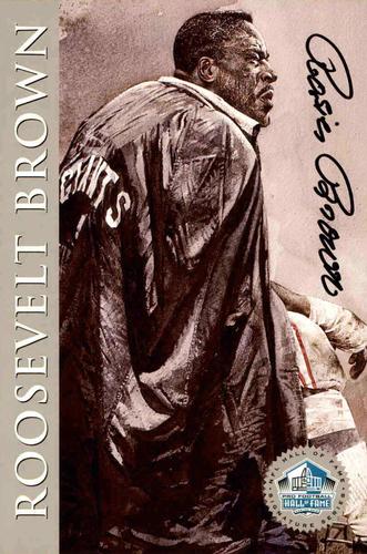 1998 Ron Mix HOF Autographs - Platinum #NNO Roosevelt Brown Front