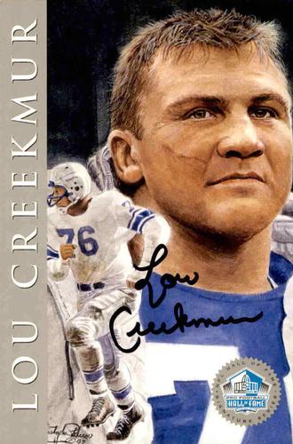 1998 Ron Mix HOF Autographs - Platinum #NNO Lou Creekmur Front