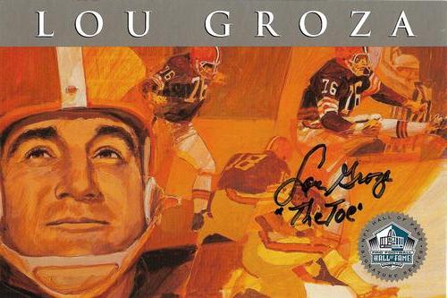 1998 Ron Mix HOF Autographs - Platinum #NNO Lou Groza Front