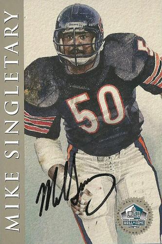 1998 Ron Mix HOF Autographs - Platinum #NNO Mike Singletary Front