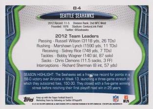 2013 Topps Mini #84 Seattle Seahawks Back
