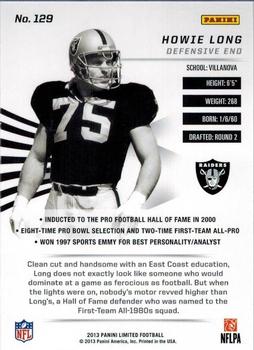 2013 Panini Limited - Gold Spotlight #129 Howie Long Back