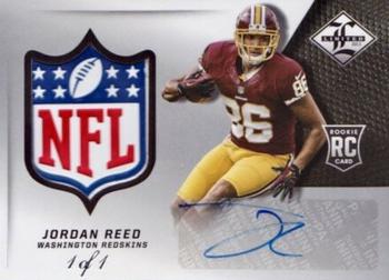 2013 Panini Limited - Rookie Jumbo Jerseys Autographs NFL Shield Prime #14 Jordan Reed Front