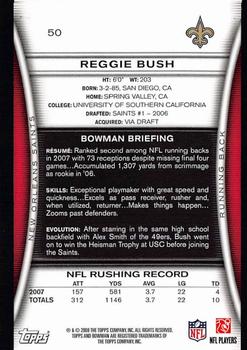 2008 Bowman #50 Reggie Bush Back
