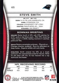 2008 Bowman #65 Steve Smith Back