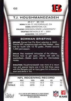 2008 Bowman #68 T.J. Houshmandzadeh Back