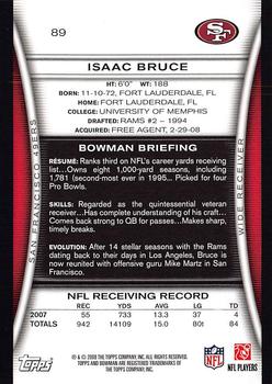 2008 Bowman #89 Isaac Bruce Back