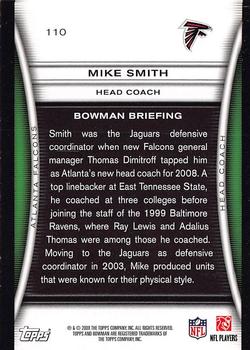 2008 Bowman #110 Mike Smith Back