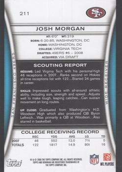 2008 Bowman #211 Josh Morgan Back
