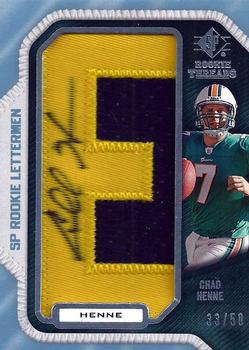 2008 SP Rookie Threads #CH38 Chad Henne Front