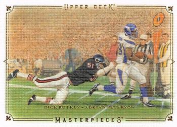 2008 Upper Deck Masterpieces #91 Adrian Peterson / Dick Butkus Front