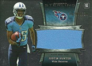 2013 Bowman Sterling - Jumbo Rookie Relics #BSJRR-JH Justin Hunter Front