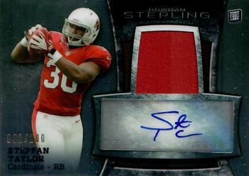 2013 Bowman Sterling - Rookie Autograph Relics #BSAR-ST Stepfan Taylor Front