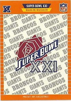 1989 Pro Set - Super Bowl NFL Collectibles #XXI Super Bowl XXI Front