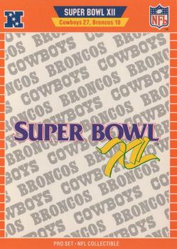 1989 Pro Set - Super Bowl NFL Collectibles #XII Super Bowl XII Front