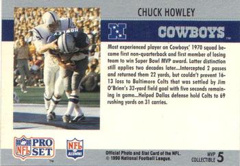 1990 Pro Set - Super Bowl MVP Collectibles #5 Chuck Howley Back