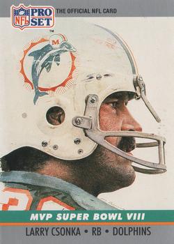 1990 Pro Set - Super Bowl MVP Collectibles #8 Larry Csonka Front