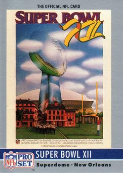 1990 Pro Set - Super Bowl Collectibles #12 Super Bowl XII Front