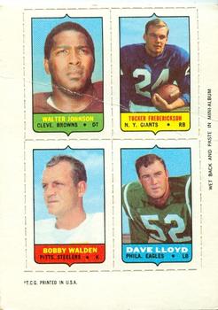 1969 Topps - Four-in-One #NNO Walter Johnson / Tucker Frederickson / Bobby Walden / Dave Lloyd Front