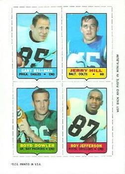 1969 Topps - Four-in-One #NNO Gary Ballman / Jerry Hill / Boyd Dowler / Roy Jefferson Front