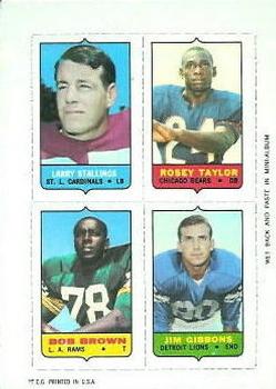 1969 Topps - Four-in-One #NNO Larry Stallings / Rosey Taylor / Bob Brown / Jim Gibbons Front