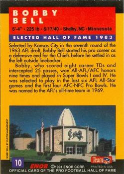 1991 Enor Pro Football HOF #10 Bobby Bell Back