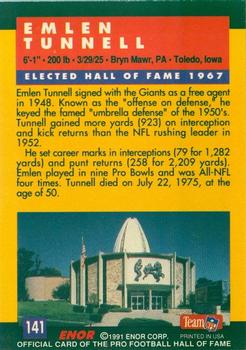 1991 Enor Pro Football HOF #151 Bill Willis Back