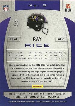 2013 Panini Totally Certified - Totally Green #5 Ray Rice Back