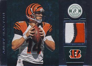 2013 Panini Totally Certified - Green Materials Prime #39 Andy Dalton Front