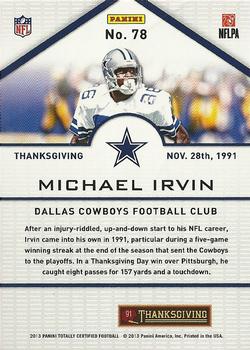 2013 Panini Totally Certified - Totally Red #78 Michael Irvin Back