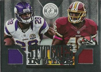 2013 Panini Totally Certified - Stitches in Time #26 Adrian Peterson / Alfred Morris Front