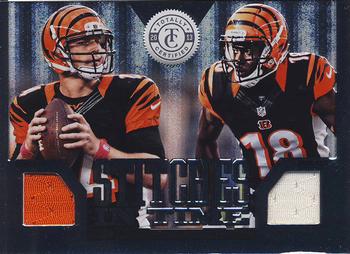 2013 Panini Totally Certified - Stitches in Time #27 Andy Dalton / A.J. Green Front