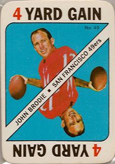 1971 Topps - Game Inserts #49 John Brodie Front