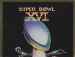 1982 Topps Stickers #3 Super Bowl XVI Theme Art Front