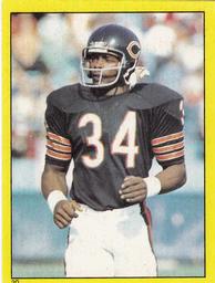 1982 Topps Stickers #20 Walter Payton Front