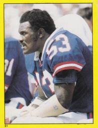 1982 Topps Stickers #91 Harry Carson Front