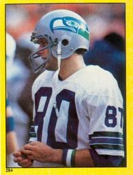 1982 Topps Stickers #284 Steve Largent Front