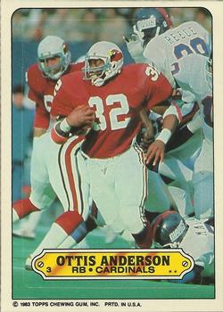 1983 Topps - Stickers #3 Ottis Anderson Front