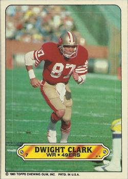 1983 Topps - Stickers #7 Dwight Clark Front