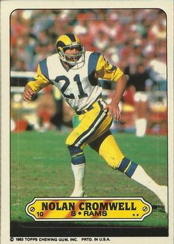 1983 Topps - Stickers #10 Nolan Cromwell Front