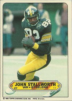 1983 Topps - Stickers #27 John Stallworth Front