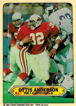 1983 Topps - Stickers #3 Ottis Anderson Front