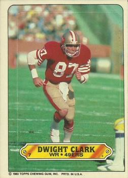 1983 Topps - Stickers #7 Dwight Clark Front